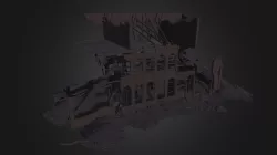 destroyed building