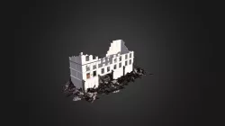 destroyed building