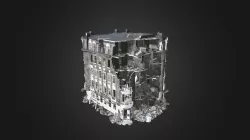 destroyed building