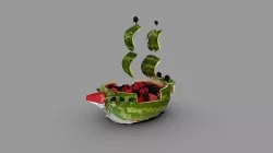 Julien's watermelon pirate ship