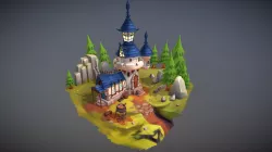 Stylized Castle Diorama