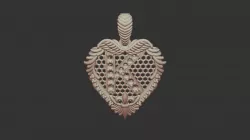 3D CAD Pendant With Letter K