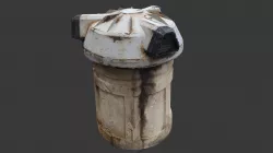 Bollard protecting Tie Fighter
