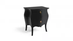 Bourbon Bedside Table, Black