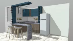 Cocina Yohanly Formica Petroleo