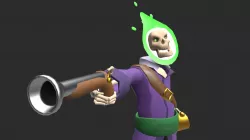 Flaming Skull Pirate