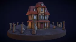 Haunted House Diorama Practice