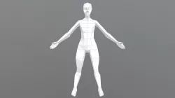 Low poly female model