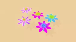 Low poly flower variations