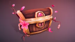 Low-Poly Sakura Treasure Chest (Redo)