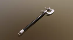 Medieval-Fantasy Multipurpose War Axe. highpoly