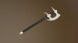 Medieval-Fantasy Multipurpose War Axe. lowpoly