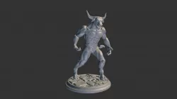 Minotaur model for DnD miniature