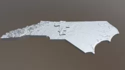 North Carolina Map: 6 Inch-V2