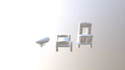 Set Table, Bed, Dressing Table
