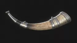 Viking War Horn - Decorated/Brown