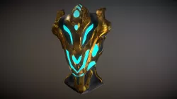 Warframe inspired scifi helmet