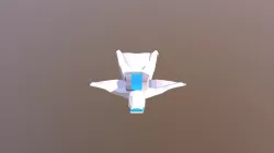 Wingsuit Lowpoly White