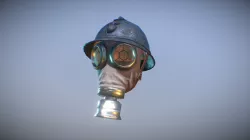 Adrian Helmet with a Gas Mask