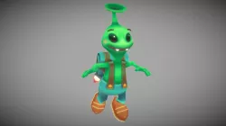 Alien with jet pack