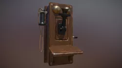 Antique wall telephone