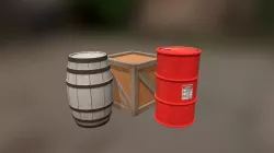 Barrels And Crate