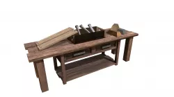 BlackSmith Table with chisel set and ingots