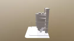 Concept: Dilapidated Futuristic Building