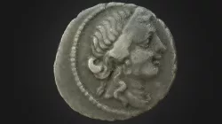 Julius Caesar. Denarius, Africa 47-46