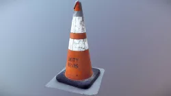 Low Poly Traffic Cone 3