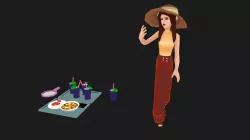 Lowpoly Woman Character Animated