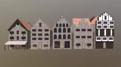 Medieval houses | Low-Poly