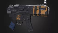 Submachine Gun "Yellow Warpaint"