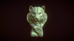 3d printable Tiger Bust