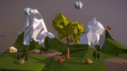 Orange Tree and the mountains