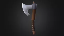 Texture-painted model of an axe