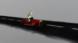 Tiny giraffe on the go