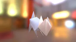 3D Origami Cat - real origami folds followed