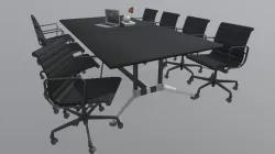 Blackjack Boardroom Table 2400 Chrome Frame