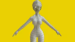 Estudo de retopologia de personagem