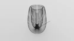 LAMPE À POSER STRUCTURE FILAIRE EN FER NOIR LUCY