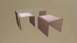 mesa e bancos
