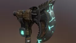 sci-fi battle axe