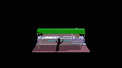 Train station with monster train