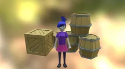 Yvette and some containers