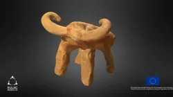 Estatueta de terracota de touro romano - Roman b