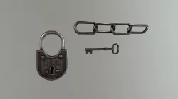 Game Art: Vintage Lock and Key