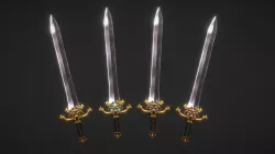 Gold skull sword