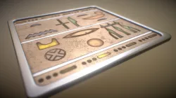 Hieroglyphic plate texture
