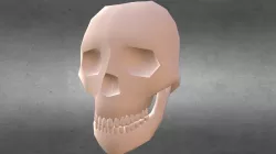 Low poly skull